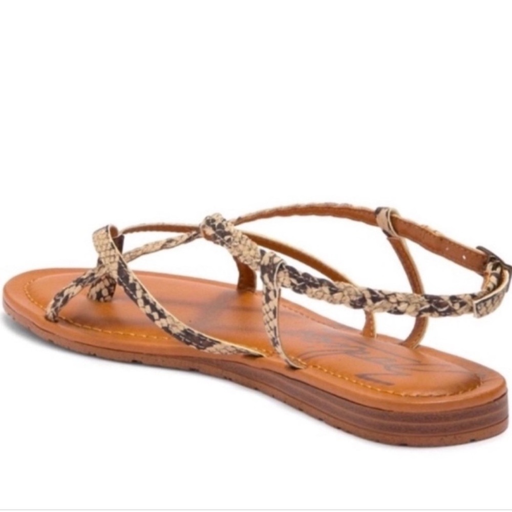NEW Zodiac Yovanna Slingback Strappy Sandals Boho Flat Thongs Tan Brown Size 9.5 - Picture 4 of 12